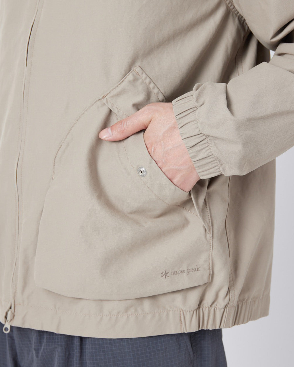 Light Dobby Cloth Harrington Jacket - Image 9