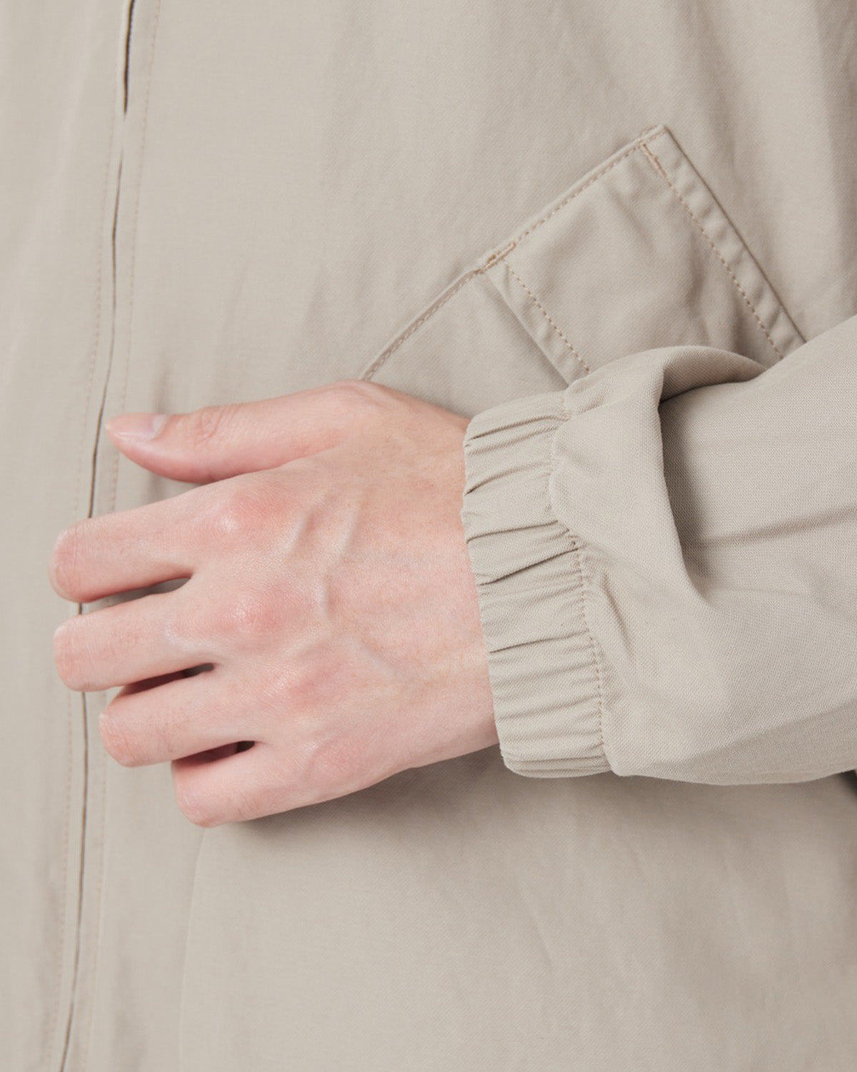 Light Dobby Cloth Harrington Jacket - Image 7