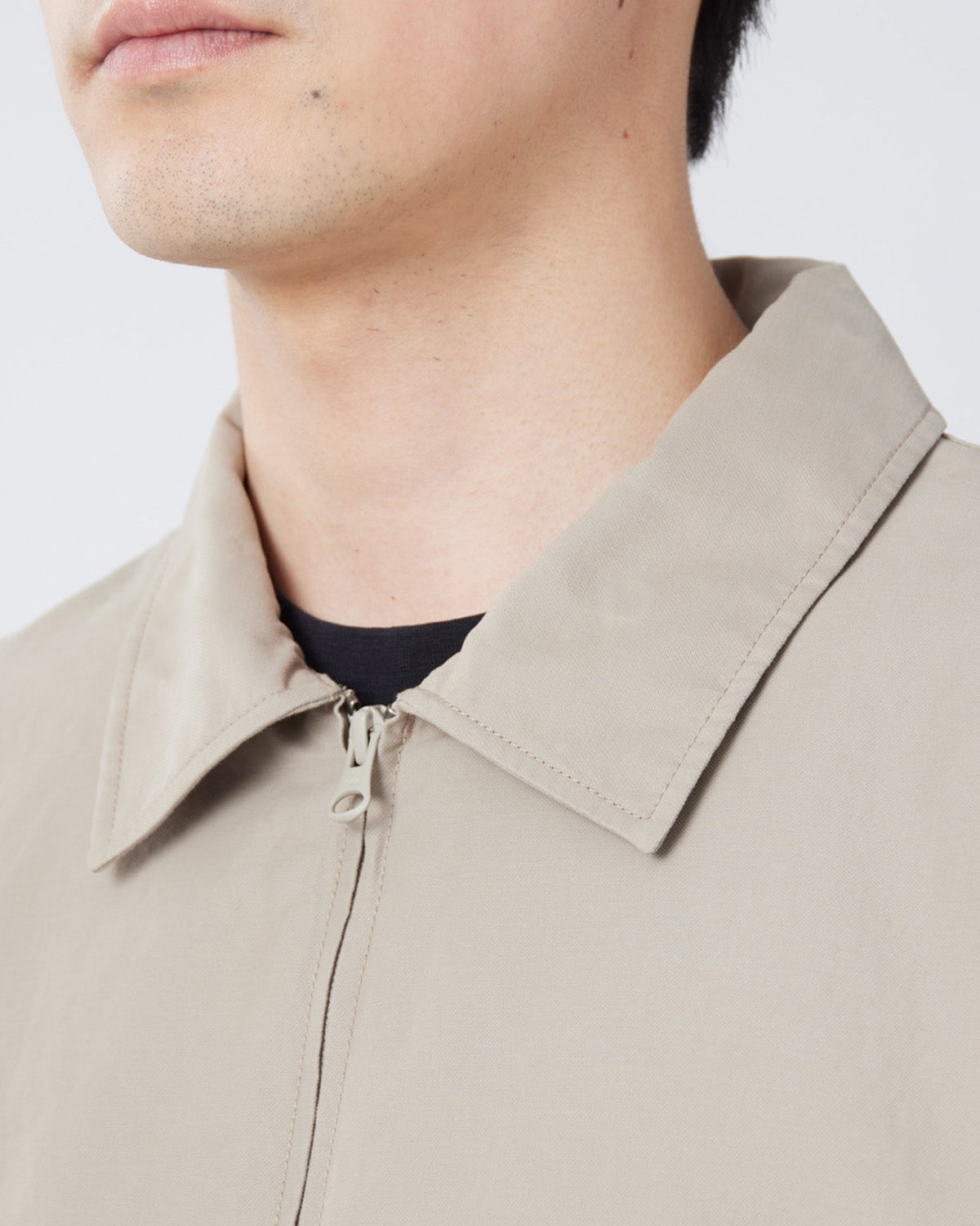 Light Dobby Cloth Harrington Jacket - Image 8