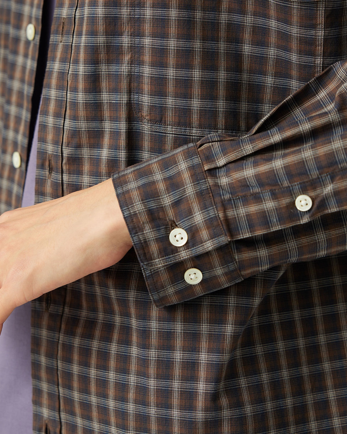 Organic Cotton Ombre Check Shirt - Image 12