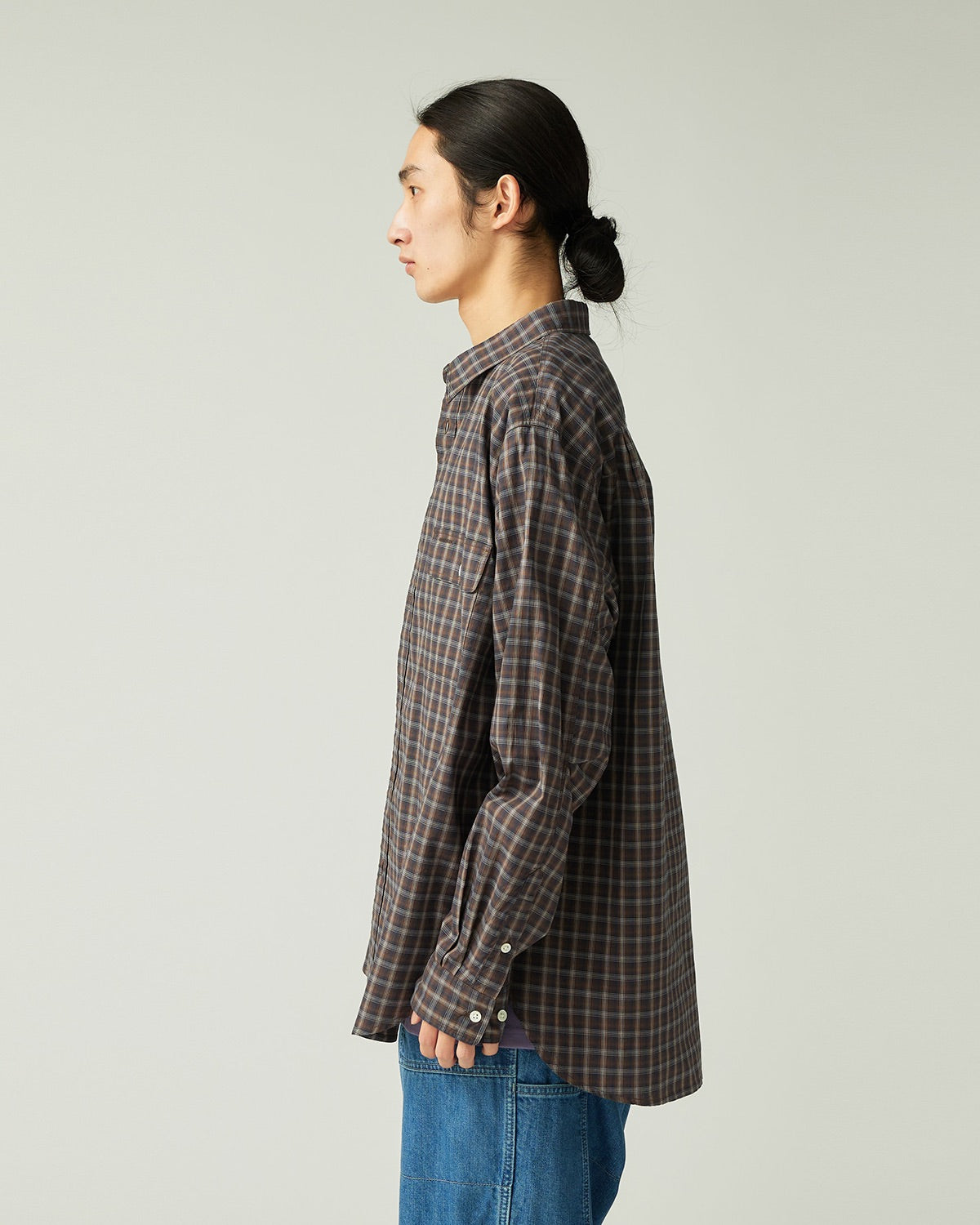 Organic Cotton Ombre Check Shirt - Image 9