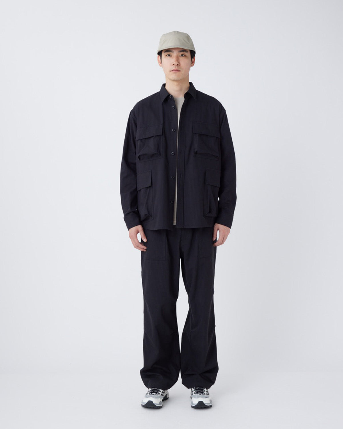 TAKIBI Herringbone Shirt Jacket - Image 6