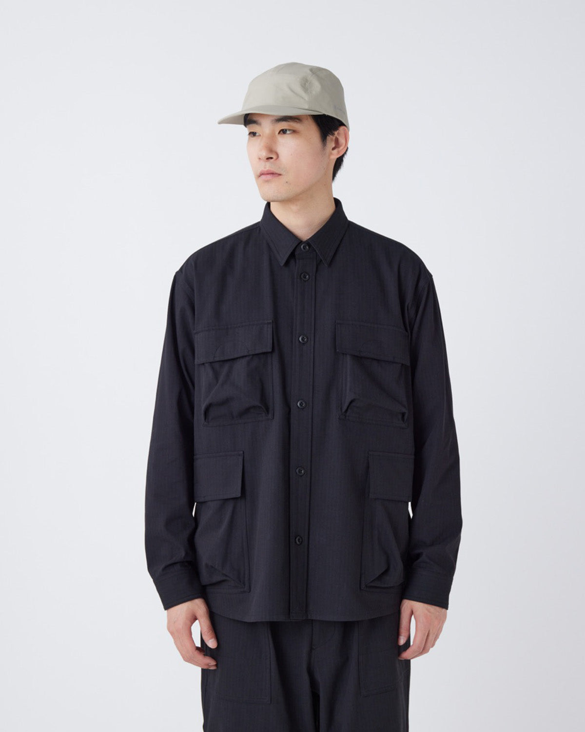 TAKIBI Herringbone Shirt Jacket - Image 7