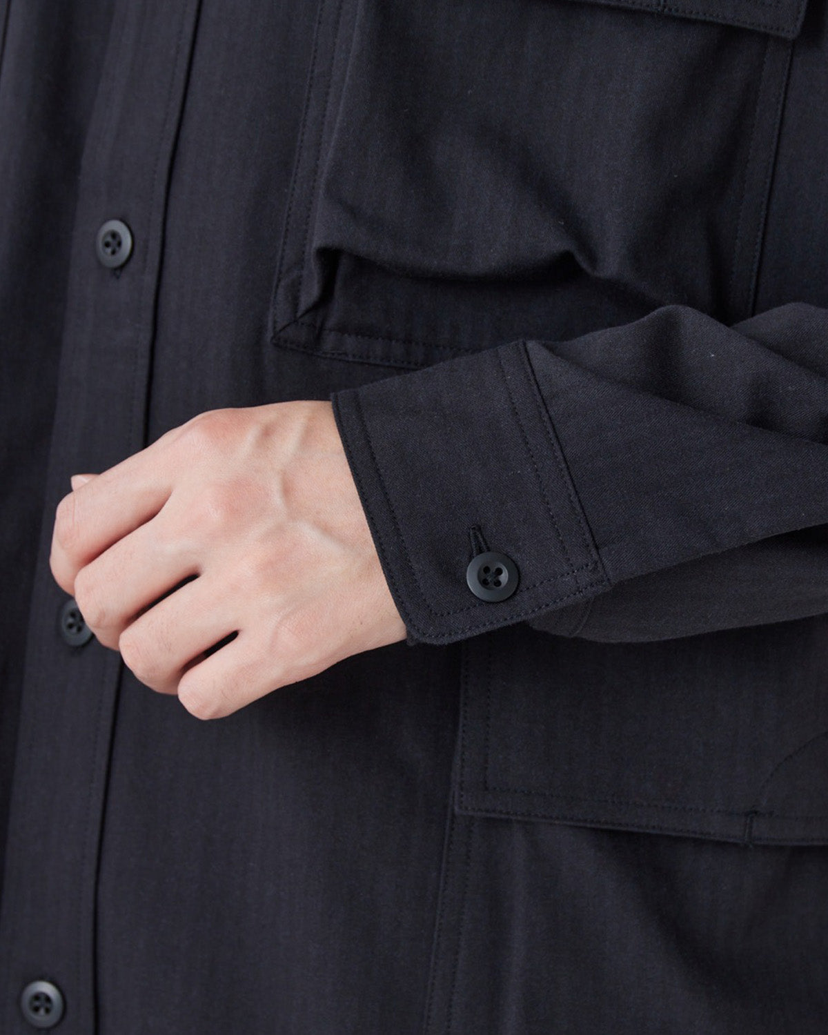TAKIBI Herringbone Shirt Jacket - Image 15