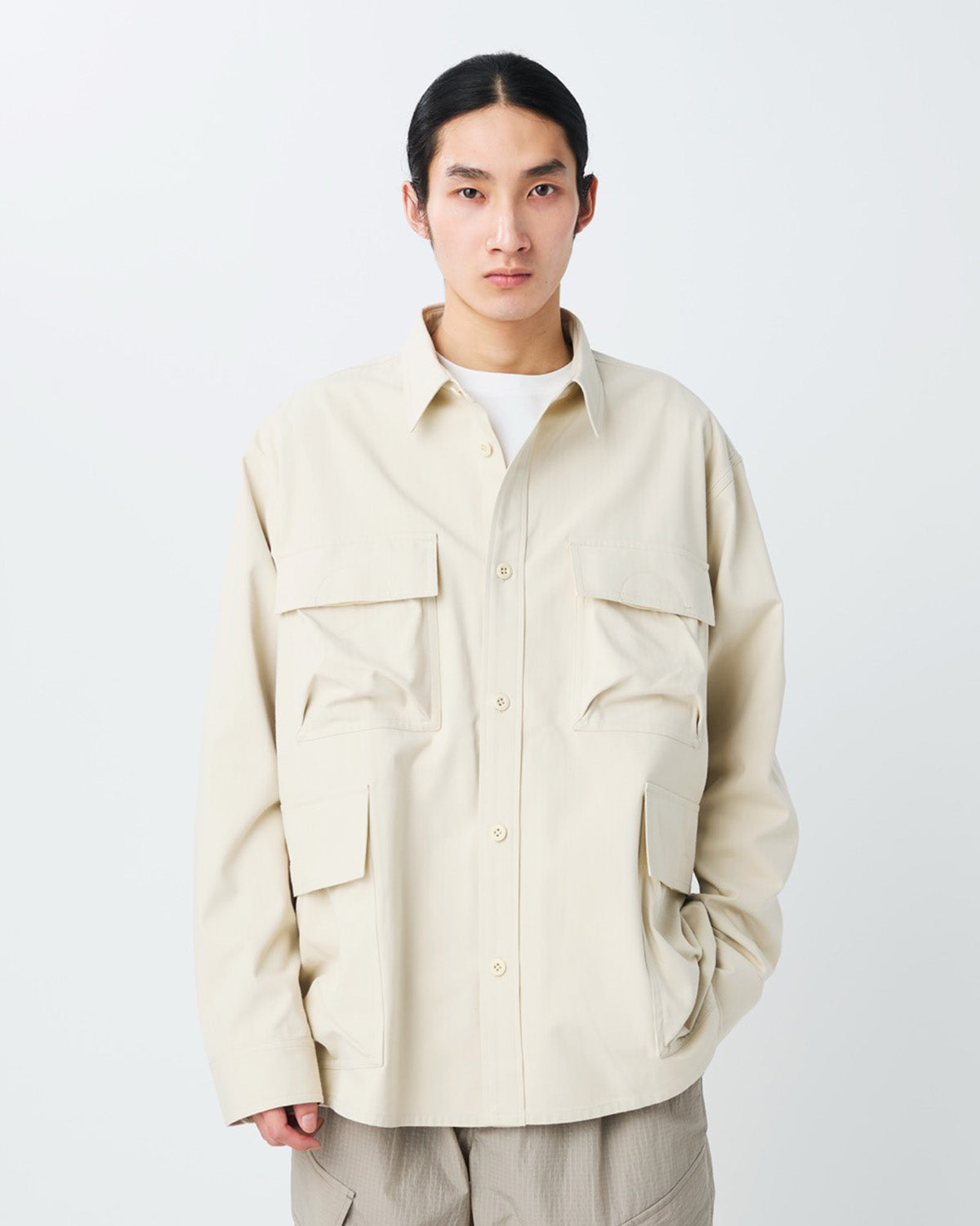 TAKIBI Herringbone Shirt Jacket - Image 17