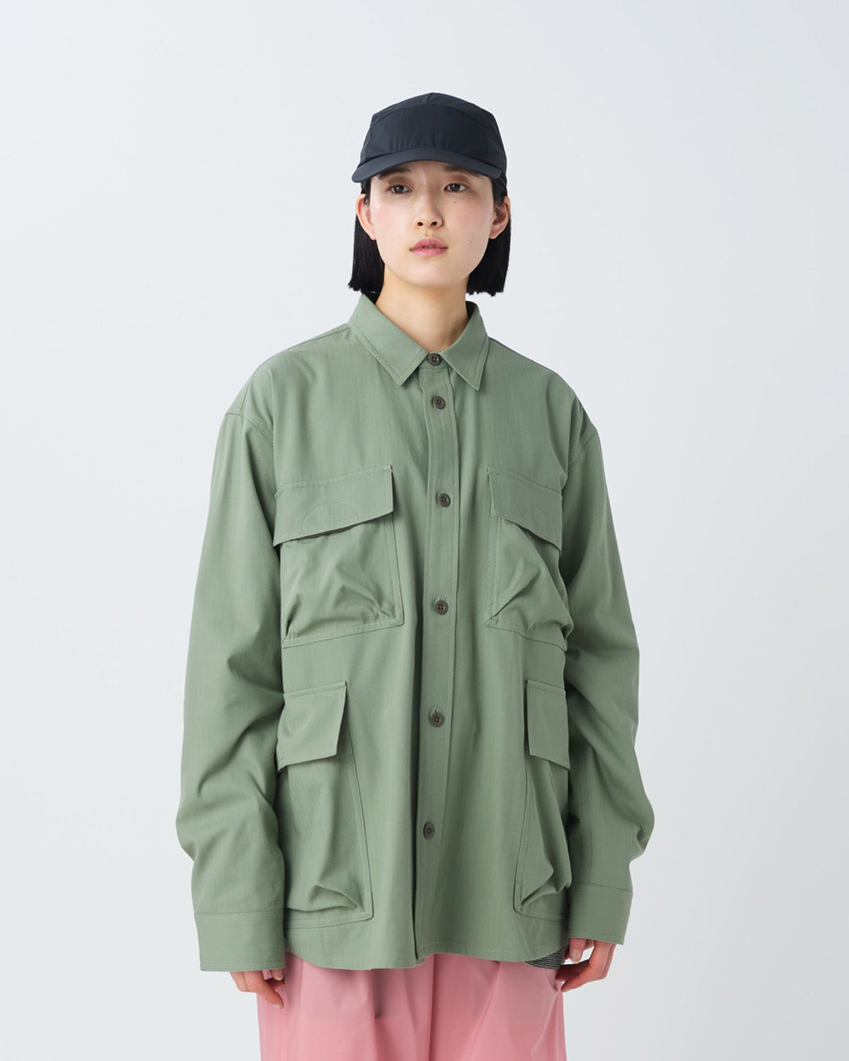 TAKIBI Herringbone Shirt Jacket - Image 4