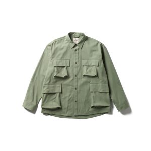 TAKIBI Herringbone Shirt Jacket
