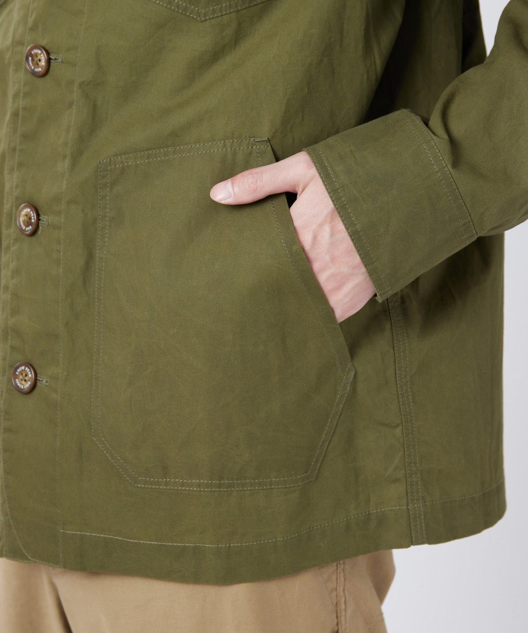 Waxed Cotton Coverall Jacket - Image 8