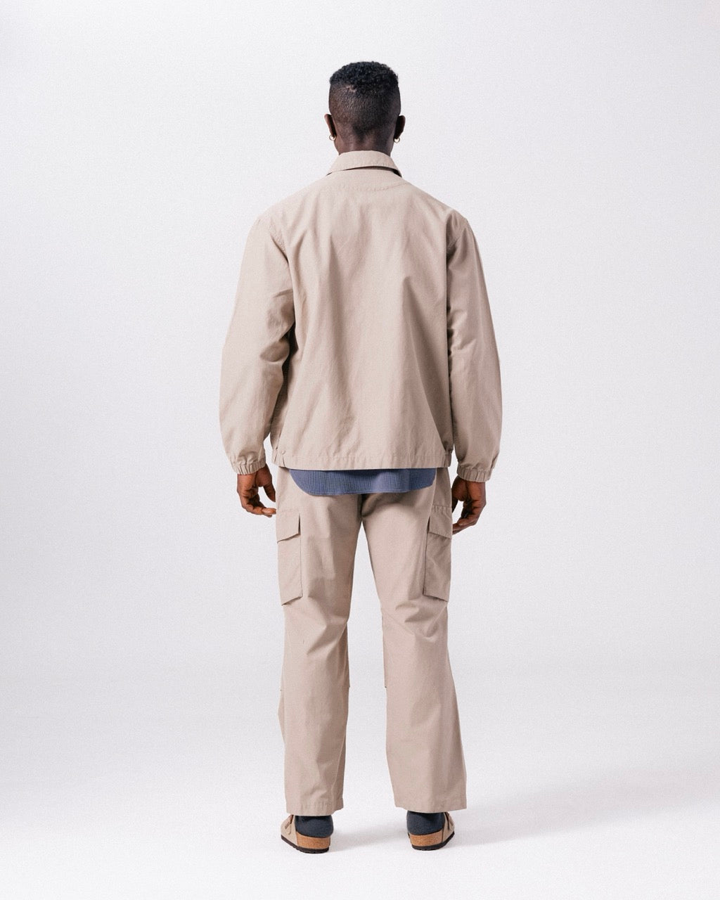 Light Dobby Cloth Harrington Jacket - Image 4