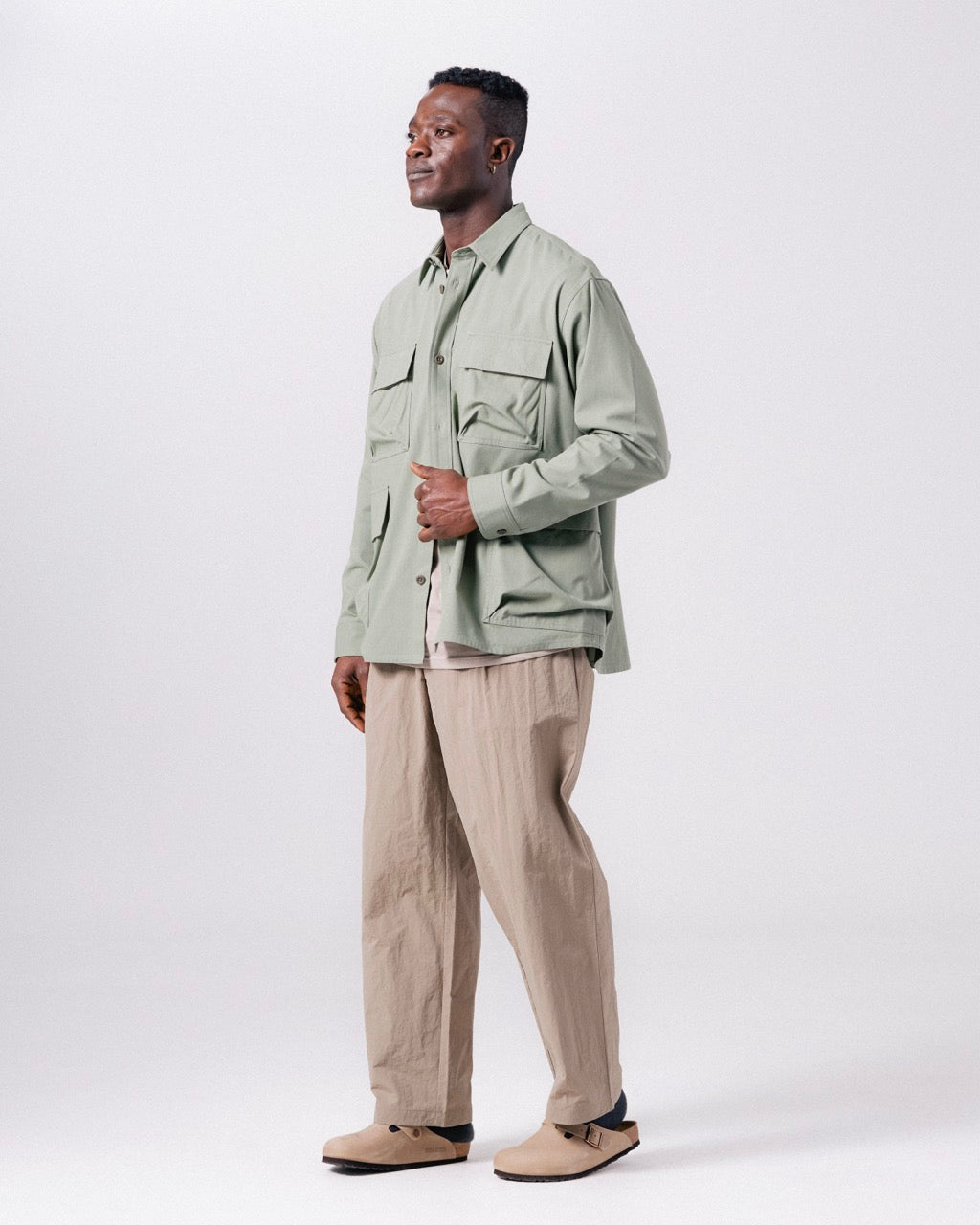 TAKIBI Herringbone Shirt Jacket - Image 2