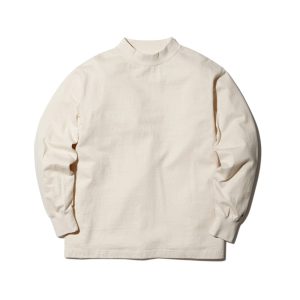 Recycled Cotton Mockneck Long Sleeve T-Shirt
