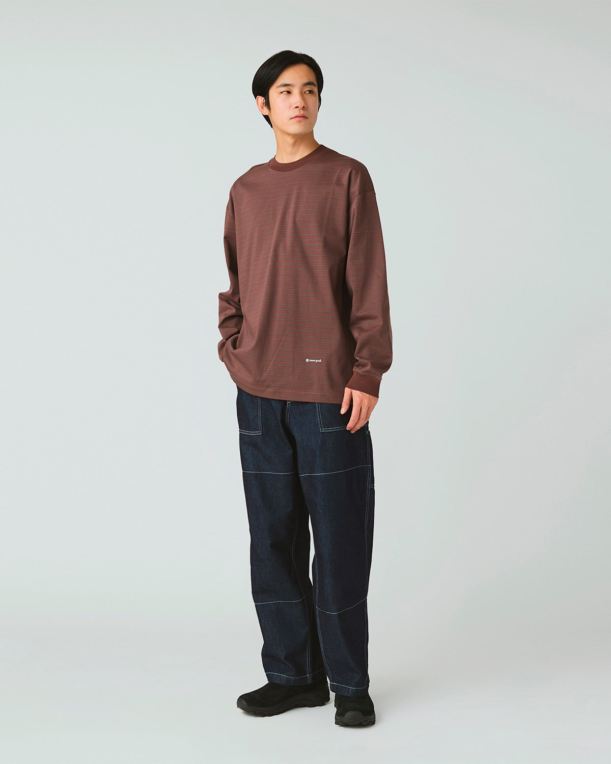 Organic Cotton Mercerized Border L/S T-Shirt - Image 2