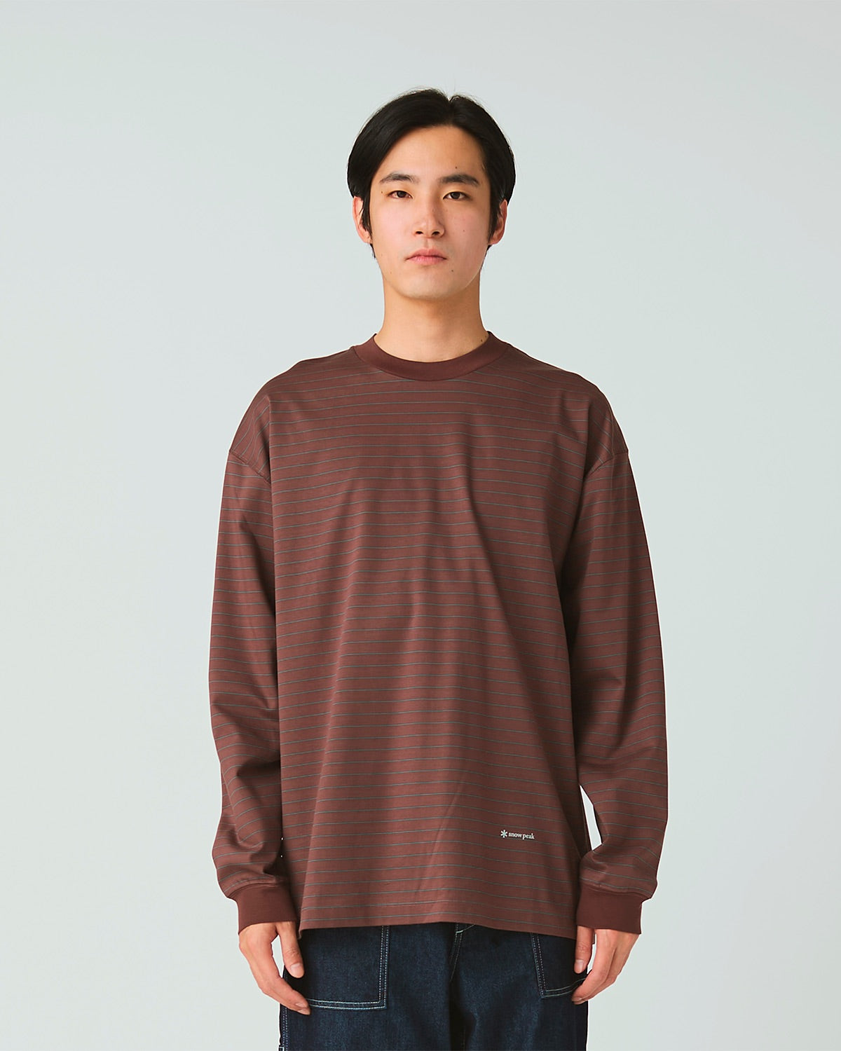 Organic Cotton Mercerized Border L/S T-Shirt - Image 3