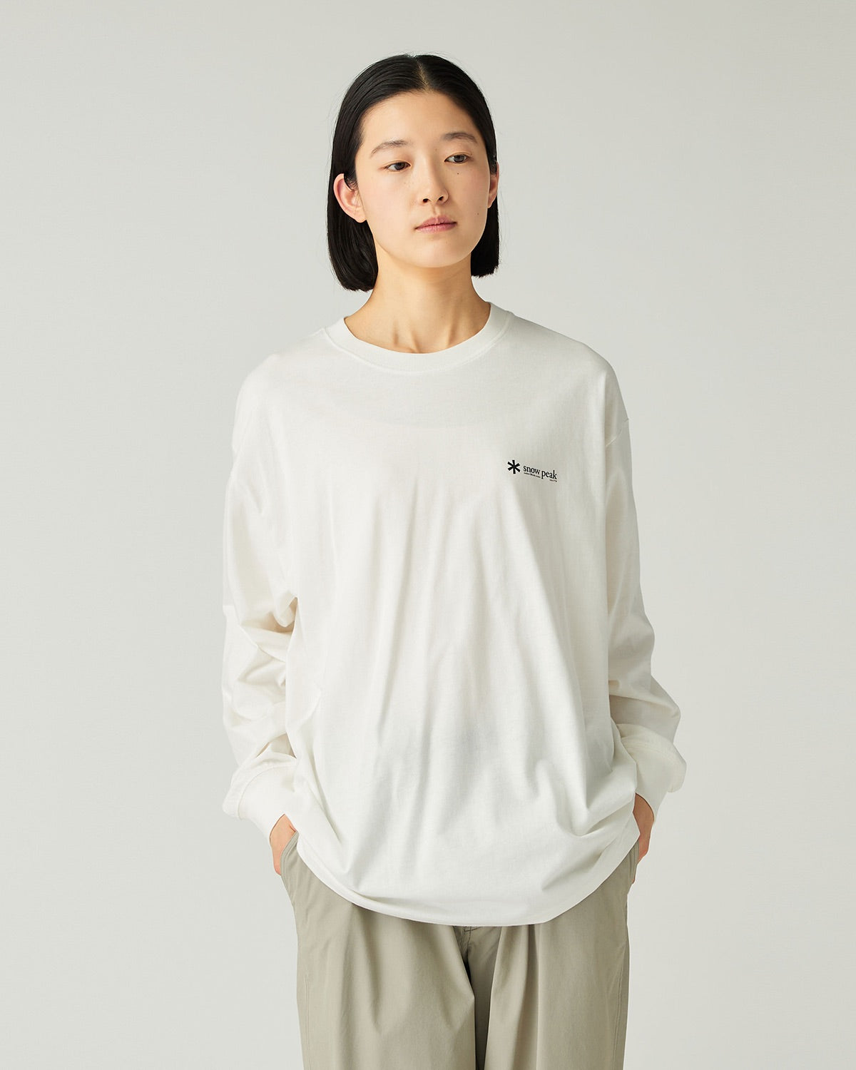 Soft Cotton Relaxed Logo L/S T-Shirt - Image 2